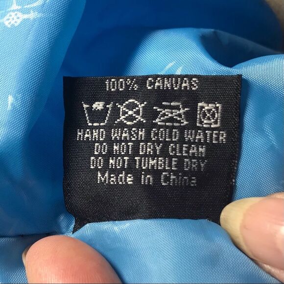 Robin Ruth New York Large Canvas Bag Tote Zip Closure - Picture 9 of 16